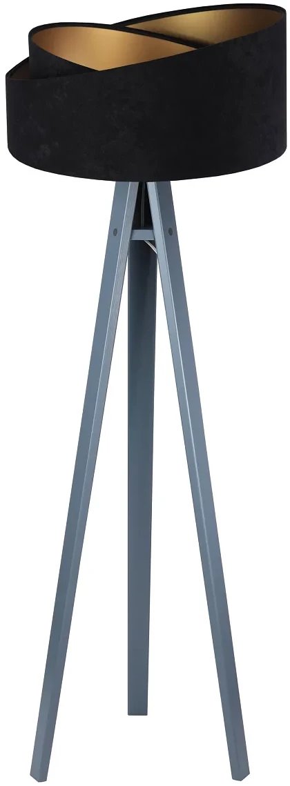 Lampa stojąca GEMSTONE czarna/złota/szara BPS KONCEPT