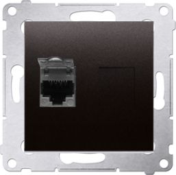 Kontakt-Simon Gniazdo komputerowe pojedyncze RJ45 kat. 6 antracyt (D61E.01/48)