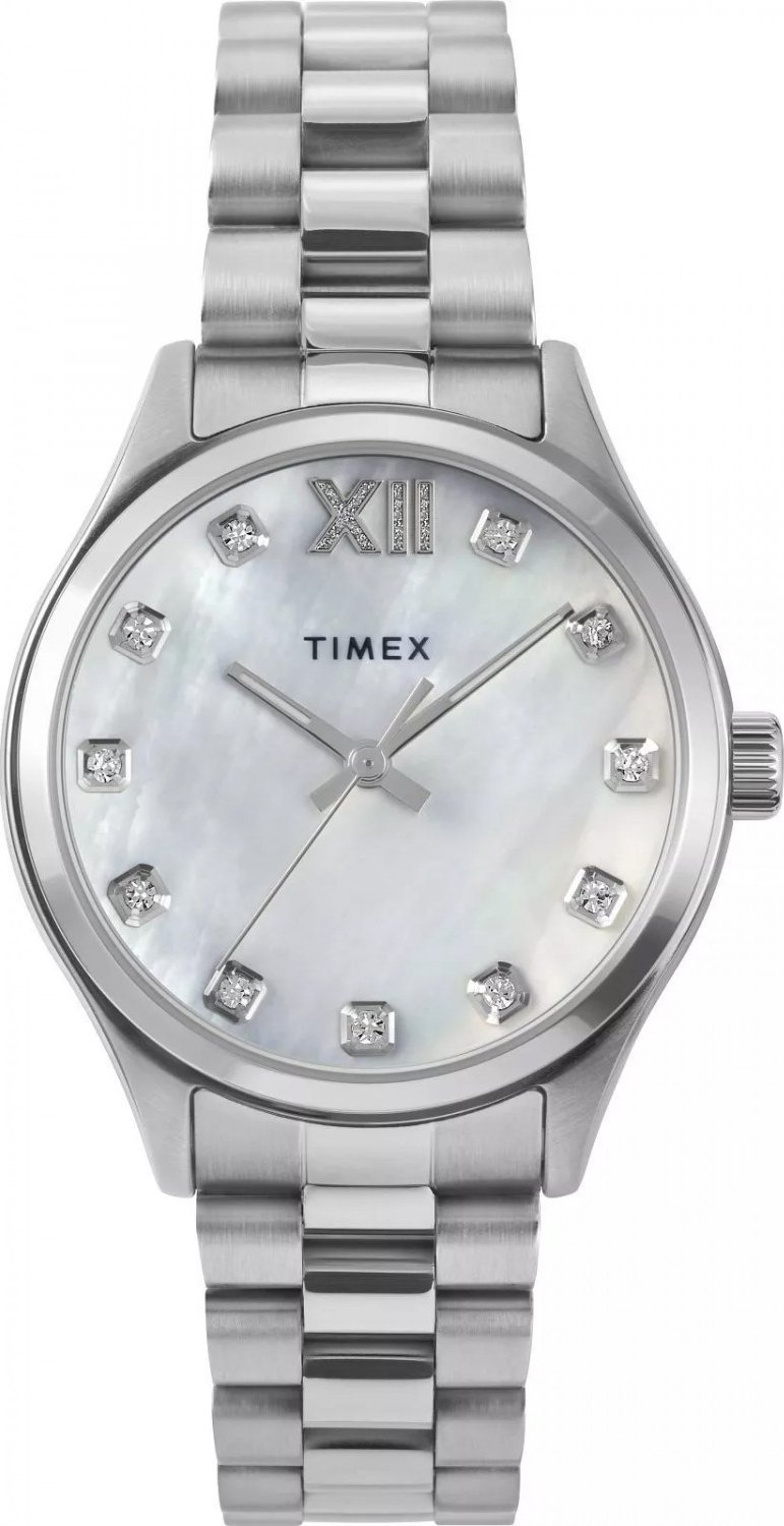 Zegarek damski Timex TW2W85300 CYRKONIE srebrny