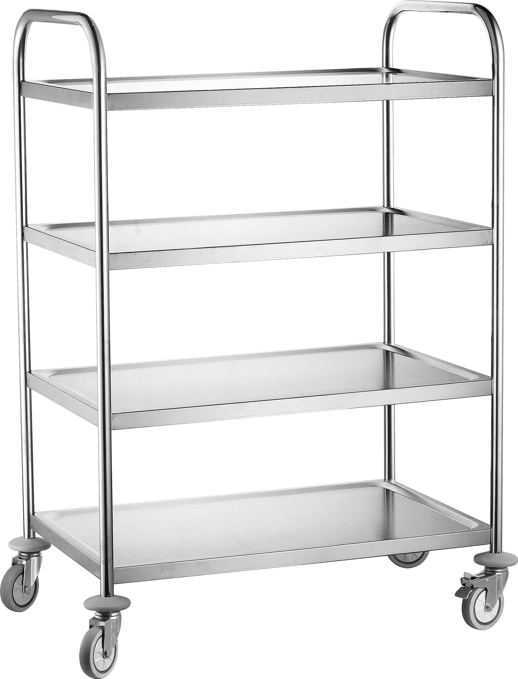 Hendi Wózek kelnerski 4-półkowy ze stali nierdzewnej do 160kg (810118)