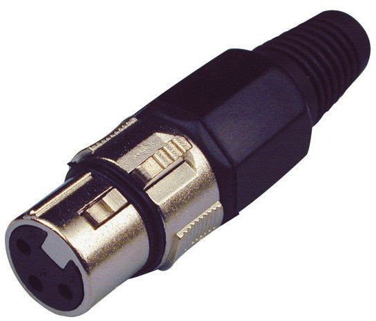 Złącze żeńskie 3-pin, metalowe - XLR-F one size