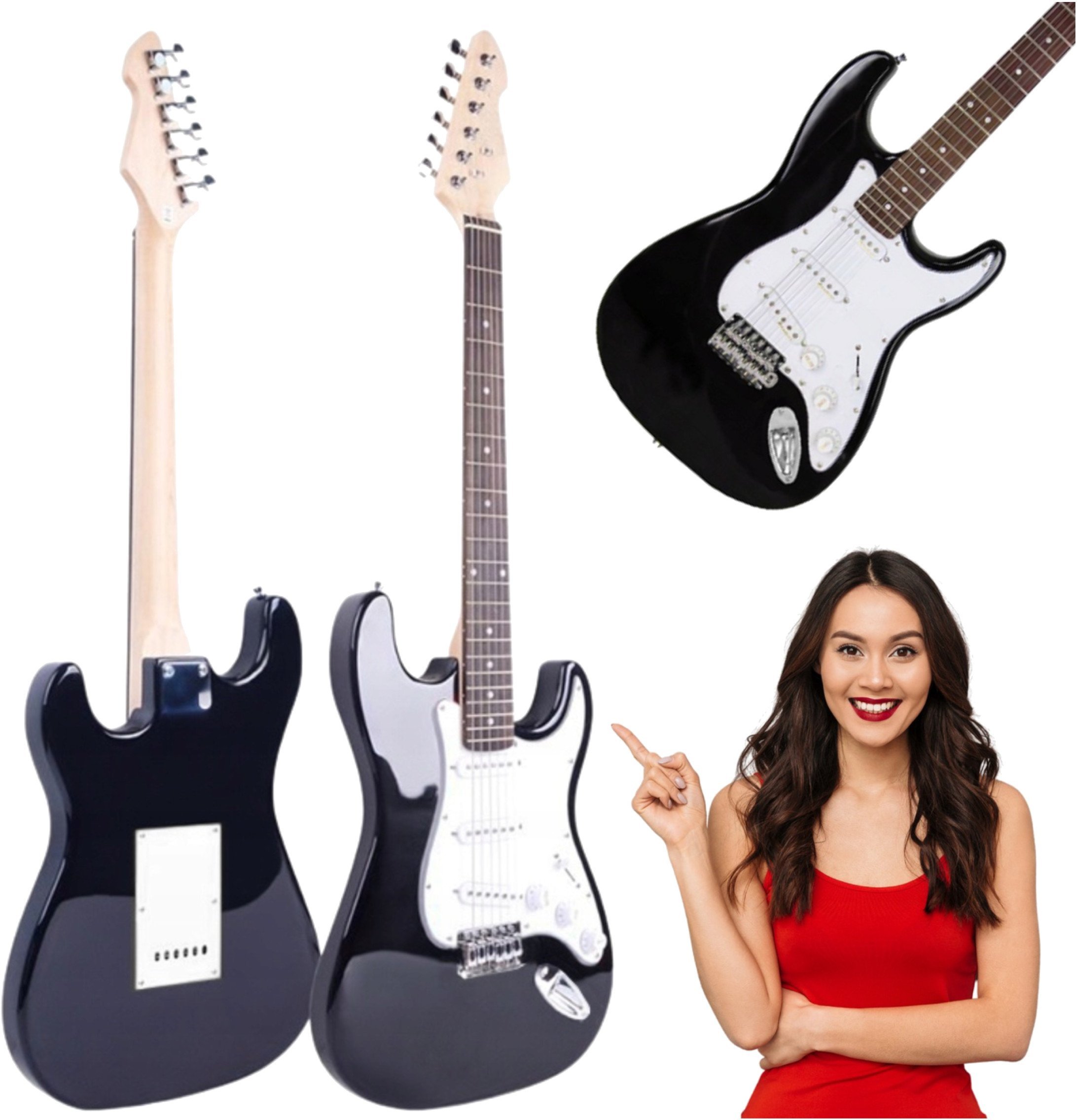 V-TONE EST 22 BK gitara elektryczna 4/4 stratocas.