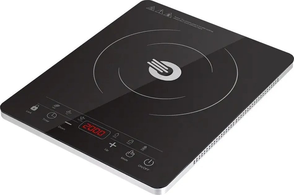 Orava Orava VP-22i indukční varná deska, 2000 W, 9 volitelných stupňů, LED displej, 50 dB, časovač, digitální ovládání, černá