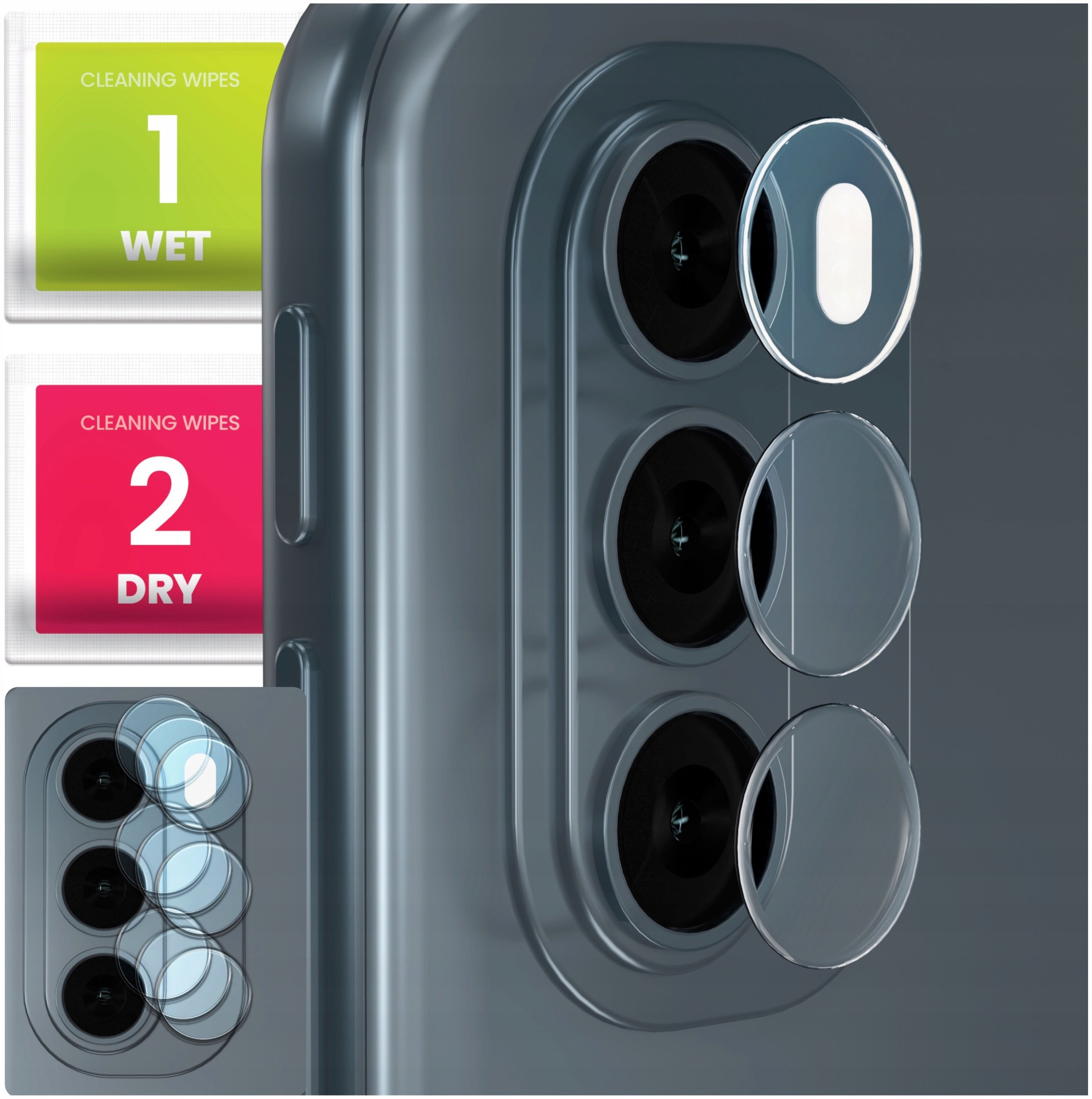 3-PAK Szkło Na Aparat Do Motorola Moto G31 (Hartowane, Na Obiektyw, 9H)