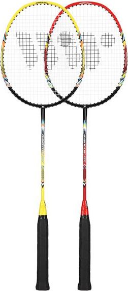 WISH FUSIONTEC 777K ZESTAW RAKIET DO BADMINTONA LIMONKOWY+CZERWONY+LOTKI 3 SZT WISH uniwersalny