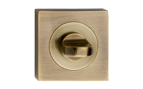 Verso Szyld kwadratowy z kołem WC patyna VSKPW