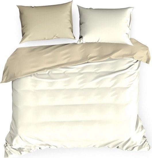 Eurofirany Komplet Pościeli Satyna Nova3 Krem Beż 160x200 NP 3 CZĘŚCI