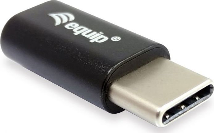 Adapter USB Equip USB-C - microUSB Czarny (133472)