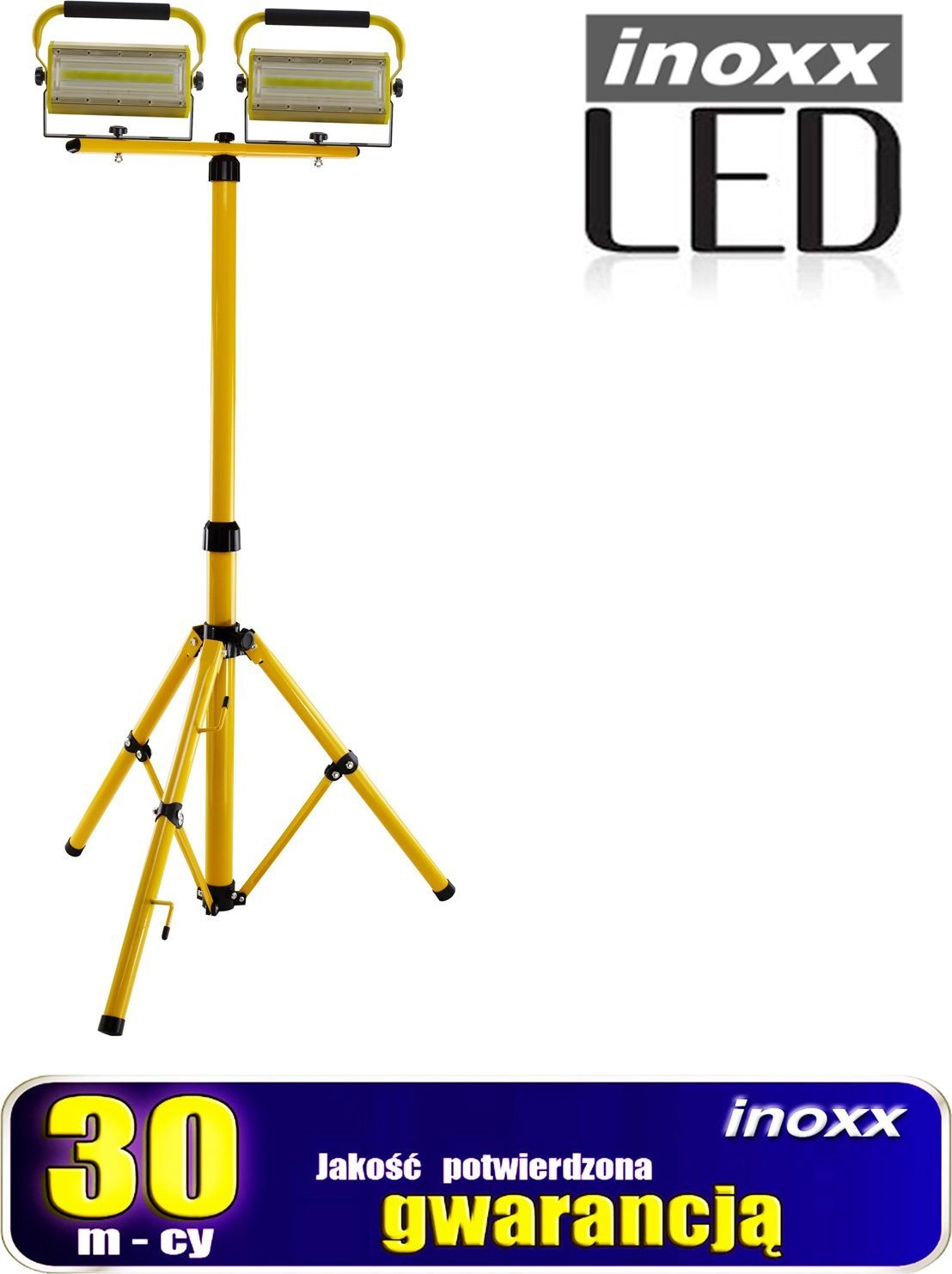 Nvox Naświetlacz przenośny led 100w x2 + statyw teleskopowy 160cm