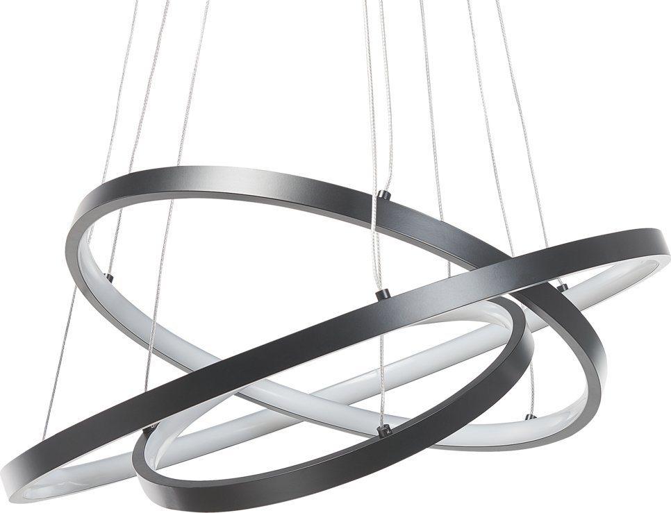 Lampa wisząca Beliani Lampa wisząca LED metalowa czarna ATREK!