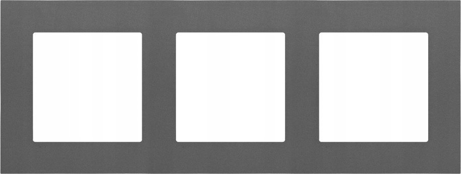 Kontakt-Simon Ramka potrójna Kontakt-Simon 55 TR3/116 LINE grafitowy mat