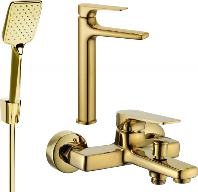 Mexen Mexen Lynx R62 zestaw wannowy, złoty - 745913R62-50