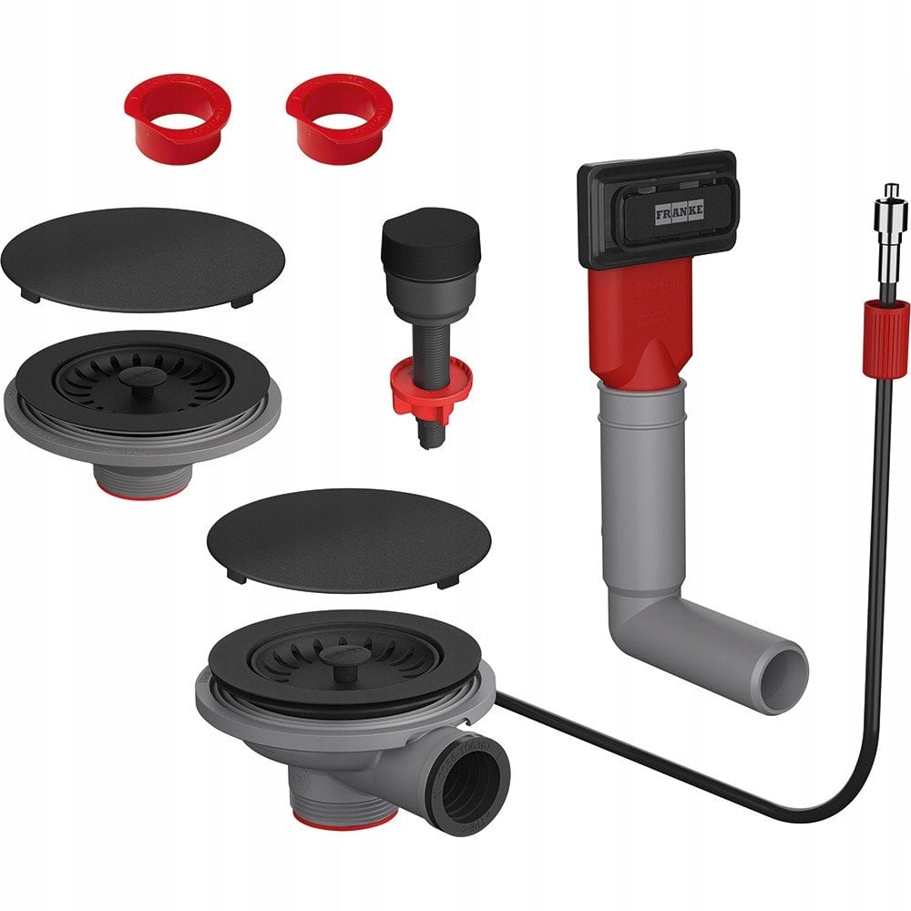 Franke odpływ Color Line z korkiem automatycznym, czarny mat 112.0658.485