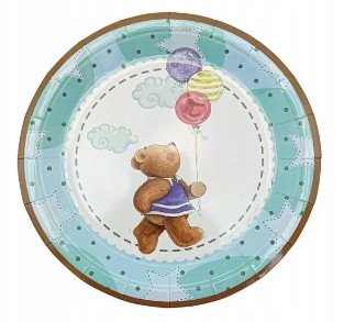 Grajlandia Talerzyki Jednorazowe MIŚ talerze papierowe 23cm 10szt