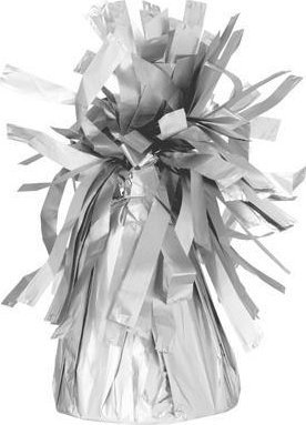 Ciężarek do balonów foliowy srebrny 4szt