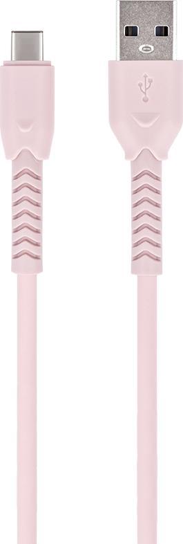 Kabel USB Techonic TelForceOne Maxlife kabel MXUC-04 USB - USB-C 1,0 m 3A różowy
