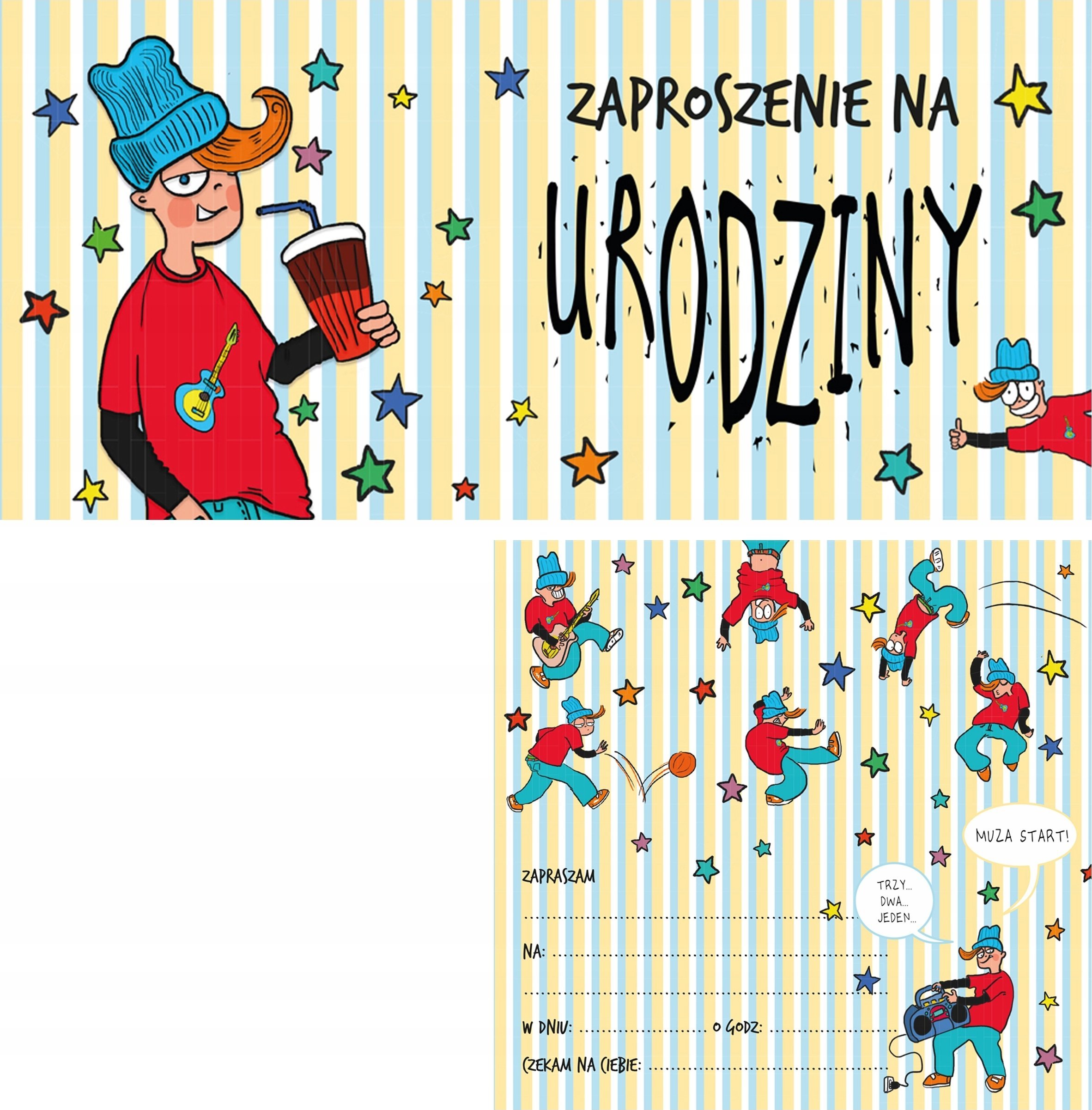 HENRY Zaproszenie Urodziny - Chłopak (5szt)