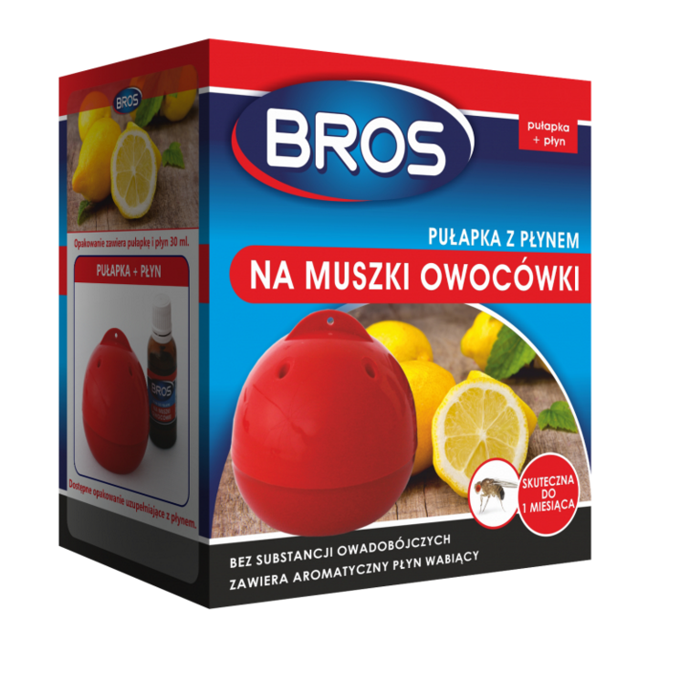 Bros Pułapka z płynem na muszki owocówki 381
