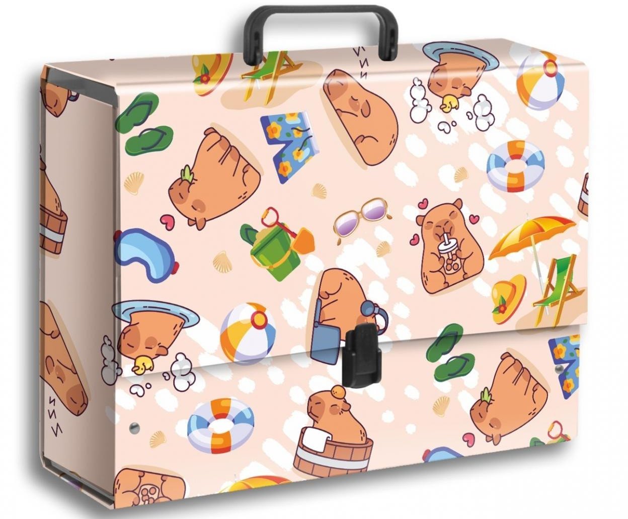 Teczka z rączką B4 jumbo Kapibara plaża PENMATE EDUKAMP