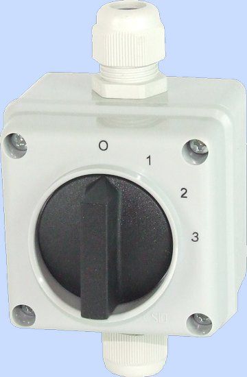 Elektromet Łącznik krzywkowy 0-1-2-3 3P 12A w obudowie IP65 Łuk E12-63 (921263)