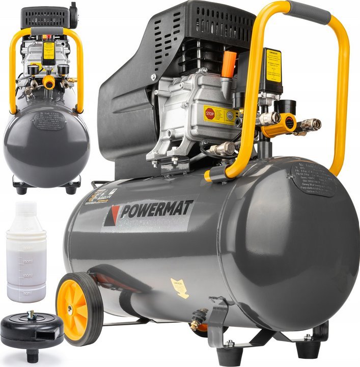 Sprężarka Powermat KOMPRESOR OLEJOWY 50L SPRĘŻARKA 8 BAR 206 l/min 230V