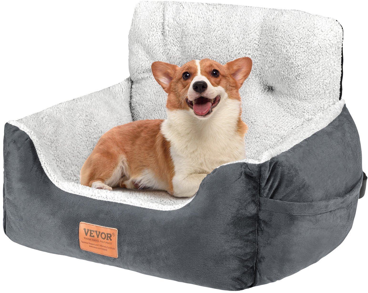 Fotelik Samochodowy dla Psa Szary 41x50 cm