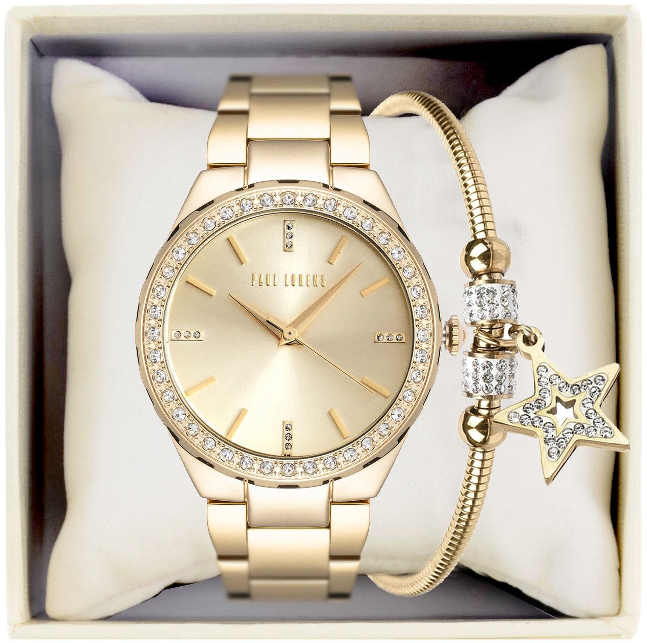 Zestaw damski zegarek Paul Lorens CARMEN + bransoletka Pacific SS-003-G