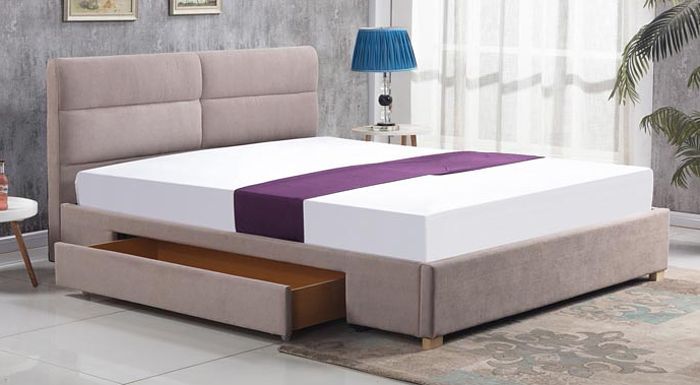 Elior Łóżko Laos 160x200 - beżowe