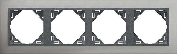 Efapel EFAPEL METALLO RAMKA 4-KROTNA ALU GRAFIT 90940 TUS