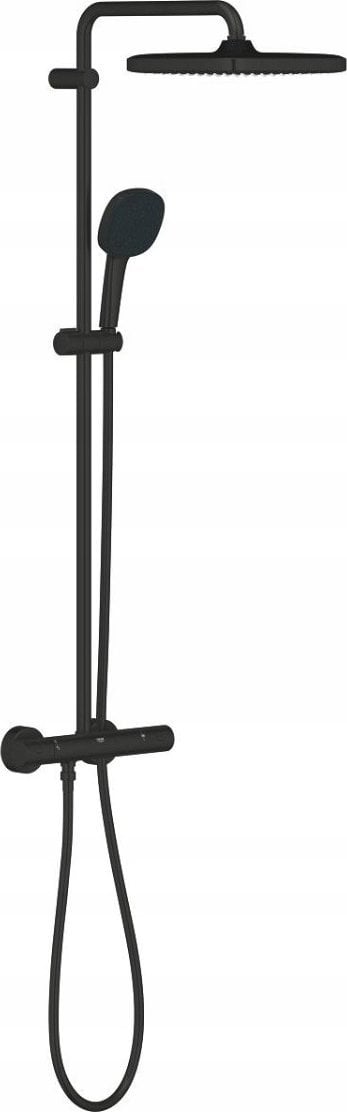 Grohe Grohe zestaw prysznicowy z baterią termostatyczną Tempesta System 250 Cube czarny mat 266892431