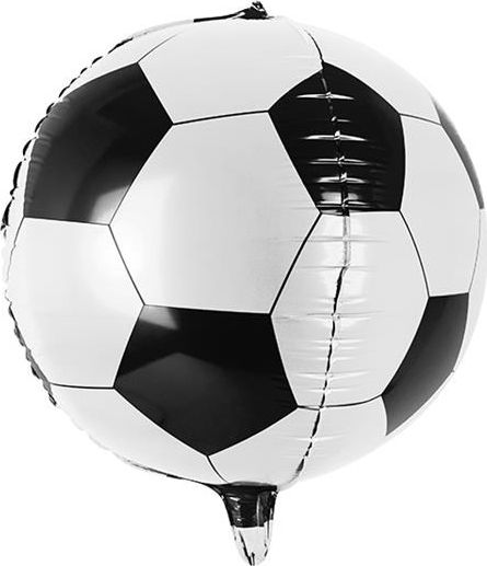 Party Deco Balon foliowy, piłka nożna, biało-czarny, 40 cm uniwersalny