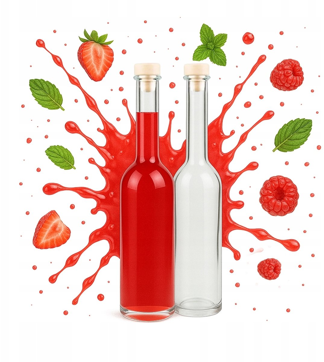 Butelka FENICE 100ml + korek STOŻEK LUB GRZYBEK na LIKIER SYROP WINO OLEJ