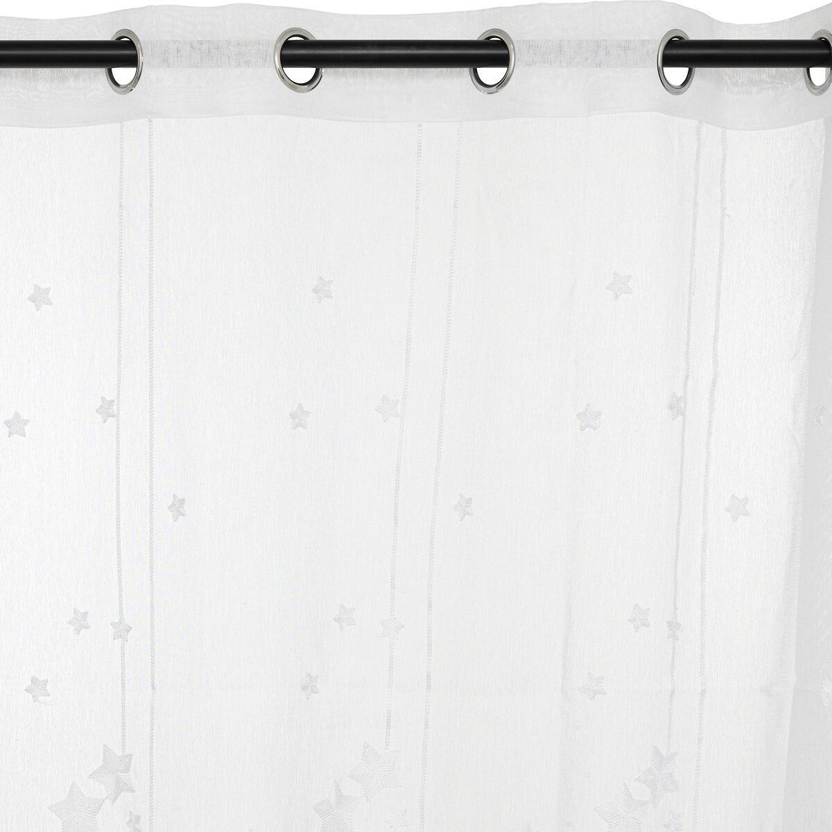 Atmosphera Firanka na przelotkach z haftowanymi gwiazdkami ETOILES, 140 x 240 cm