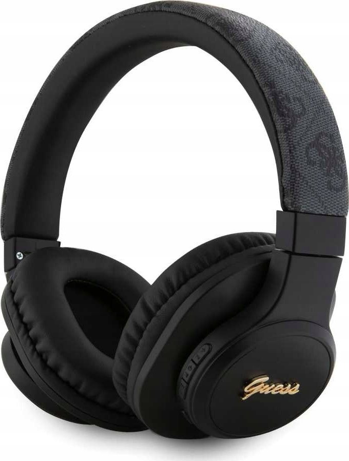 Guess PU Leather 4G Tone on Tone Script Logo Black