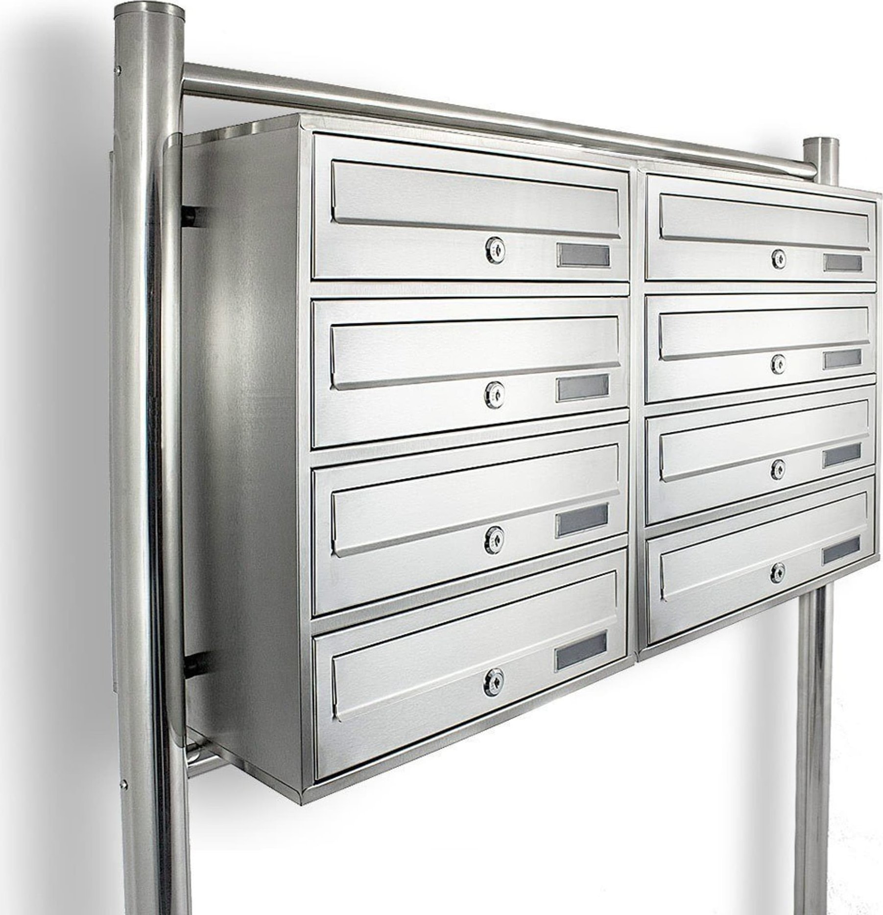 Bituxx Skrzynka Pocztowa na listy Lokatorska do wspólnot 8 wrzutów 2x4 kasetki