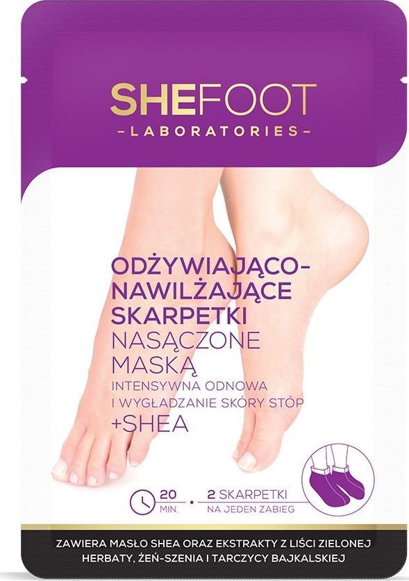 SHE Shefoot Odżywiająco-Nawilżające skarpetki nasączone maską 1op. - 1 para