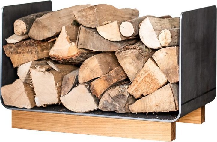 vidaXL Westmann Stalowy stojak na drewno opałowe Enja Srebro 62x34x39cm