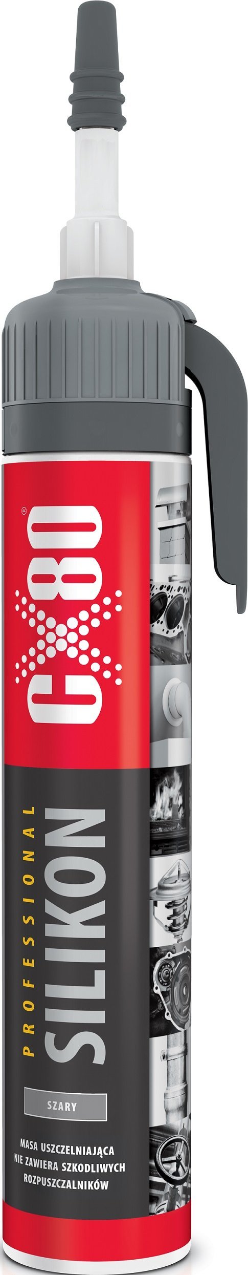 CX80 SILIKON SZARY EKOLOGICZNY PREMIUM WYSOKOTEMPERATUROWY 210G