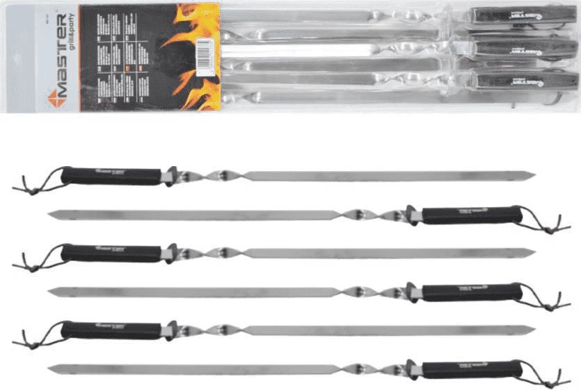 Master Grill & Party szpikulce do szaszłyków 60cm, 6 sztuk (MG133)