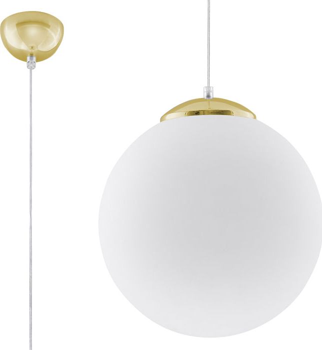 Lampa wisząca Lumes Biało-złota lampa wisząca glamour 30 cm - EXX232-Ugi