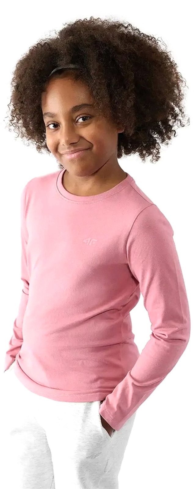 KOSZULKA 4F BLUZKA DZIEWCZĘCA LONGSLEEVE 4FJWMM00TLONF318-56S