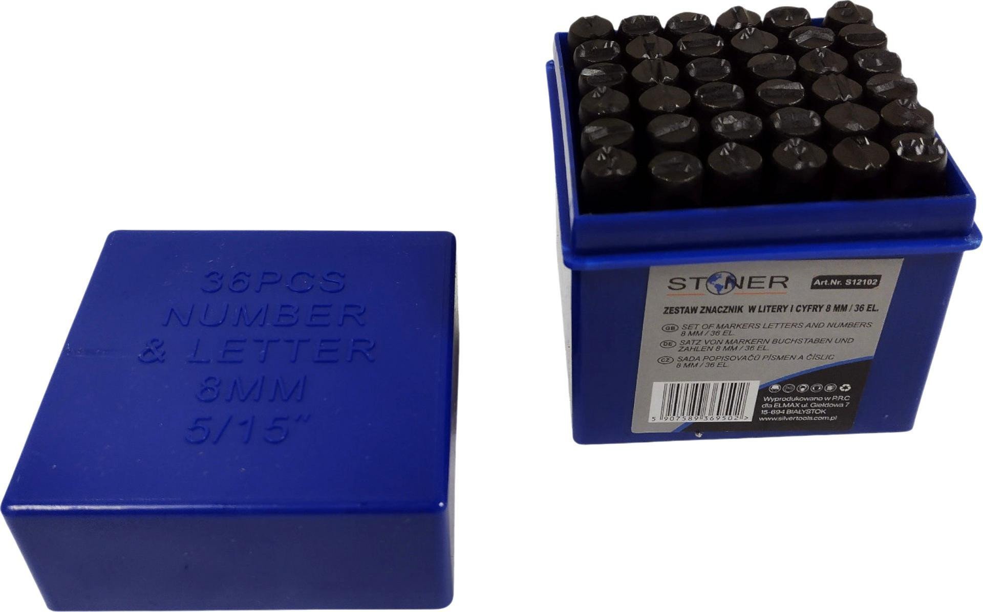 NUMERATOR SET 36 pieces 8mm SILVER