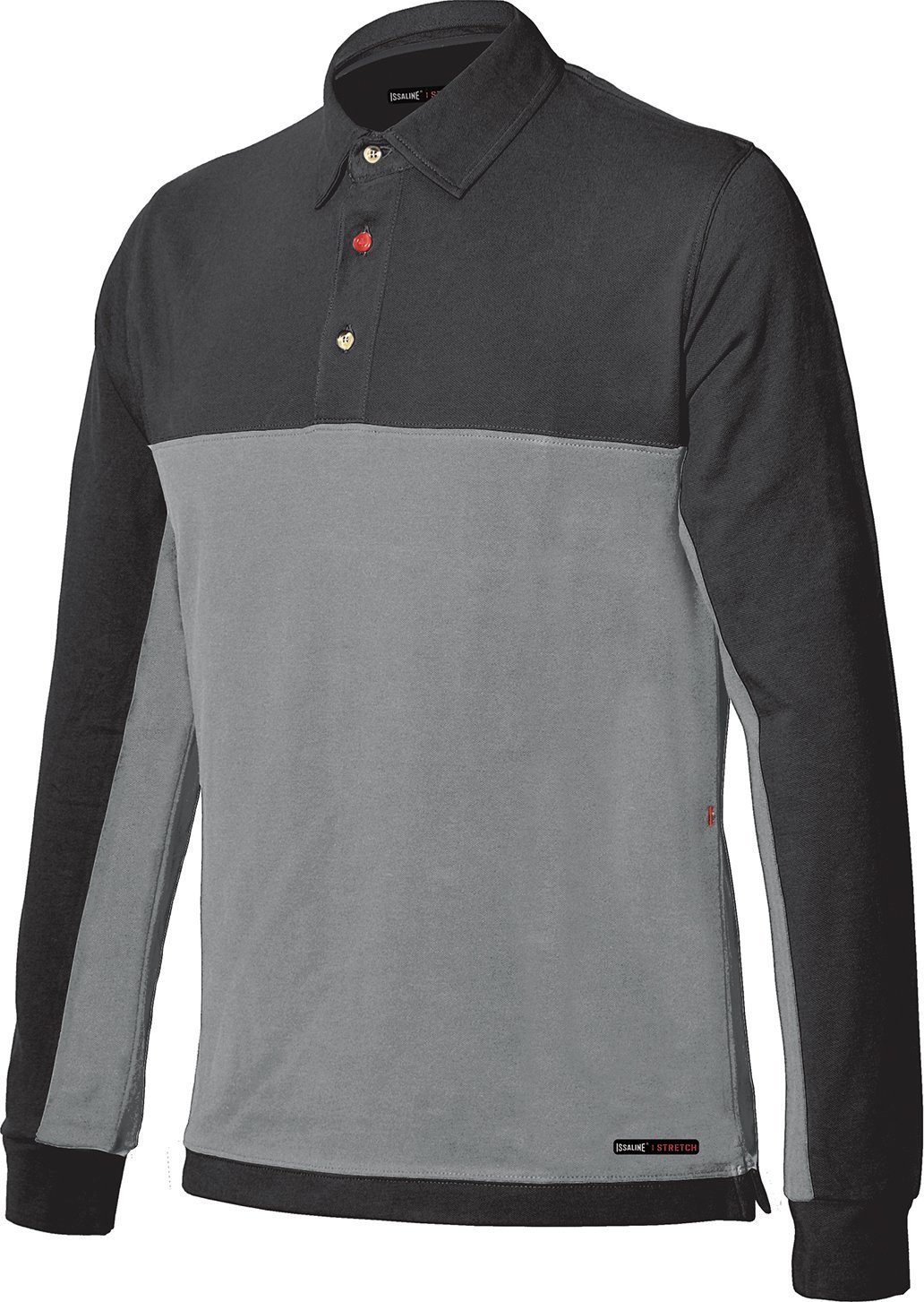 INDUSTRIAL STARTER IS-8776 - Koszula polo STRETCH z długim rękawem z elastycznej bawełny - niebieski L