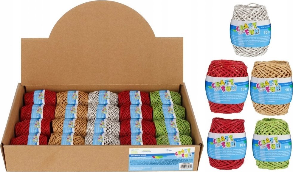 Craft with Fun OZDOBA DEK SZNUREK 10M 4MIX SZPUL CF DISP20/100