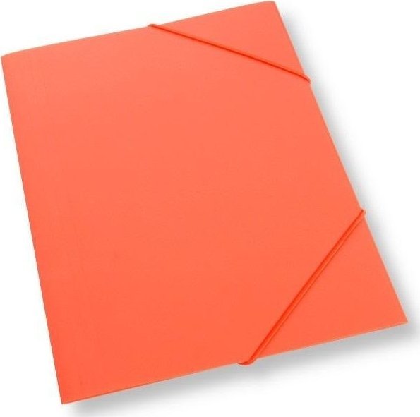 Teczka A4 z gumką plastikowa pomarańczowa