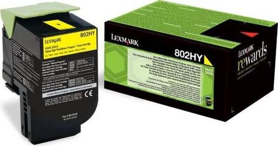 Toner Lexmark 80C2HY0 Yellow Oryginał (80C2HY0)
