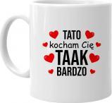 Koszulkowy Tato, kocham Cię taak bardzo - kubek z nadrukiem