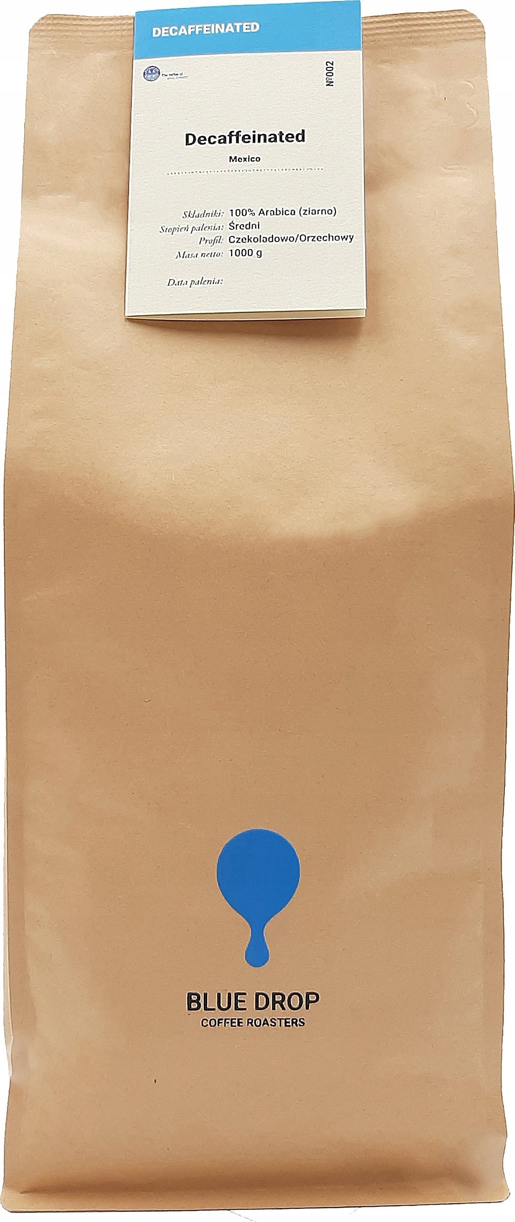Kawa ziarnista Blue Drop Decaffeinated Mexico 1 kg