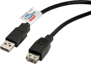 Kabel USB Roline USB-A - 1.8 m Czarny (11.02.8948)