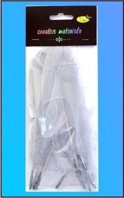 Teka Piórka twarde jasnoszare 10szt